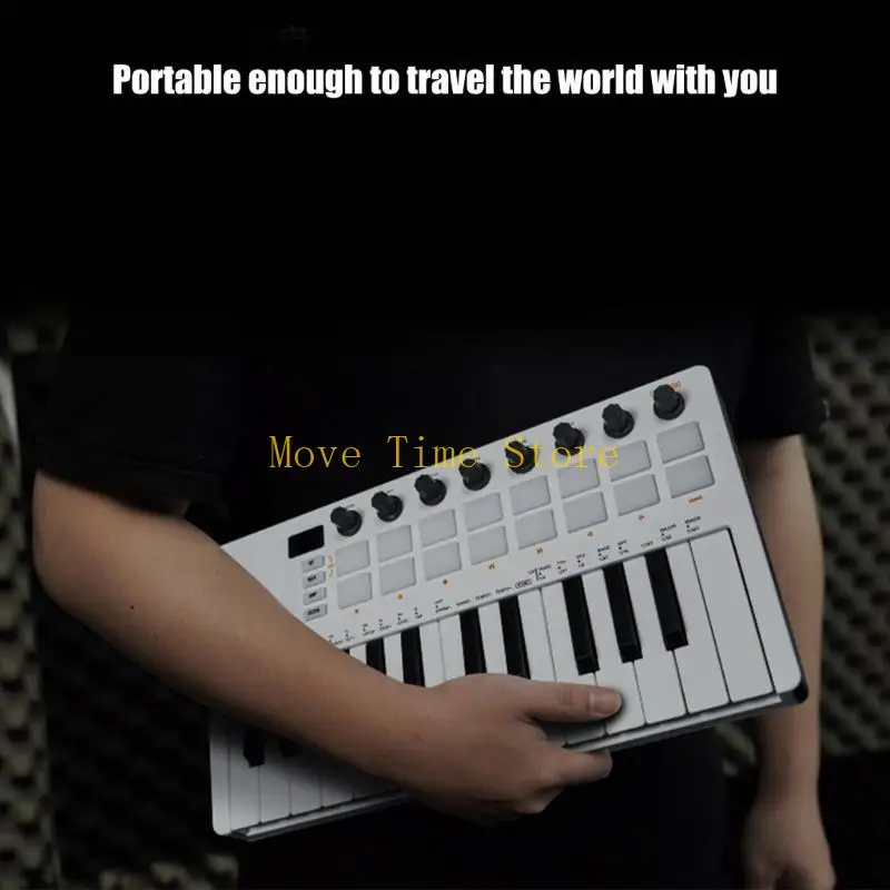 

92ME USB MIDI Keyboard with 16 Drum Pad Touch Rod 25 MIDI Keyboard Controller