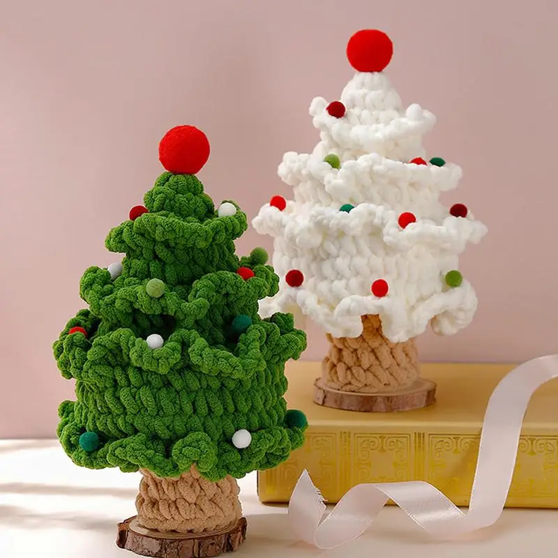 

Christmas Trees For Crafts Knitting Christmas Tree Hand-woven Christmas Centerpieces For Tables Miniature Christmas Tree Tree