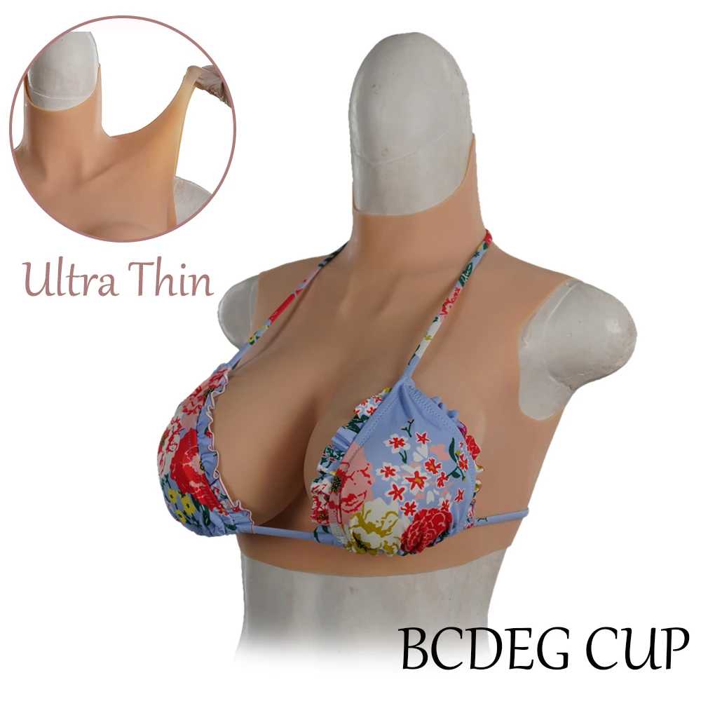 BCDEG Cup Real Silicone Fake Chest Water Drop Breasts Form Cosplay Boobs for Drag Queen Sissy Crossdresser Transgender Shemale