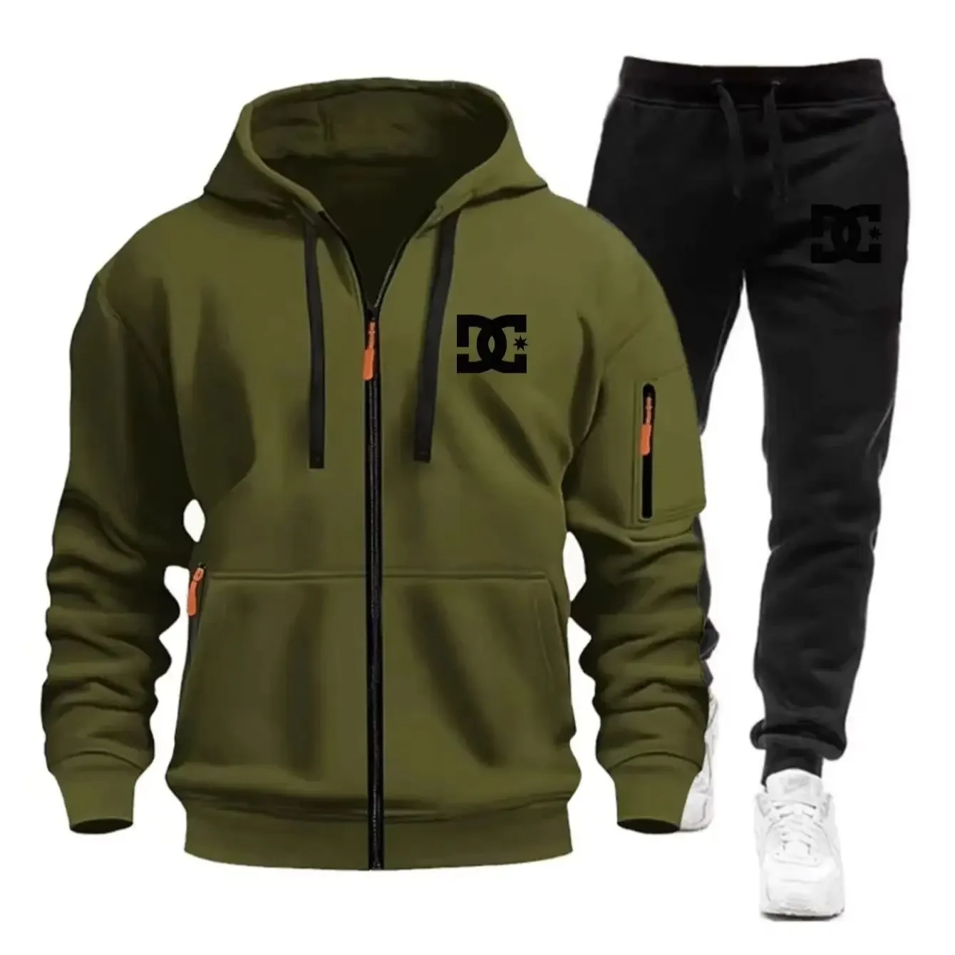 Two Sets of Men's Sportswear for Autumn/Winter 2026 Including a Sweatshirt and Two Sets of Fitness Jogging Pants with Wool Caps - view 6