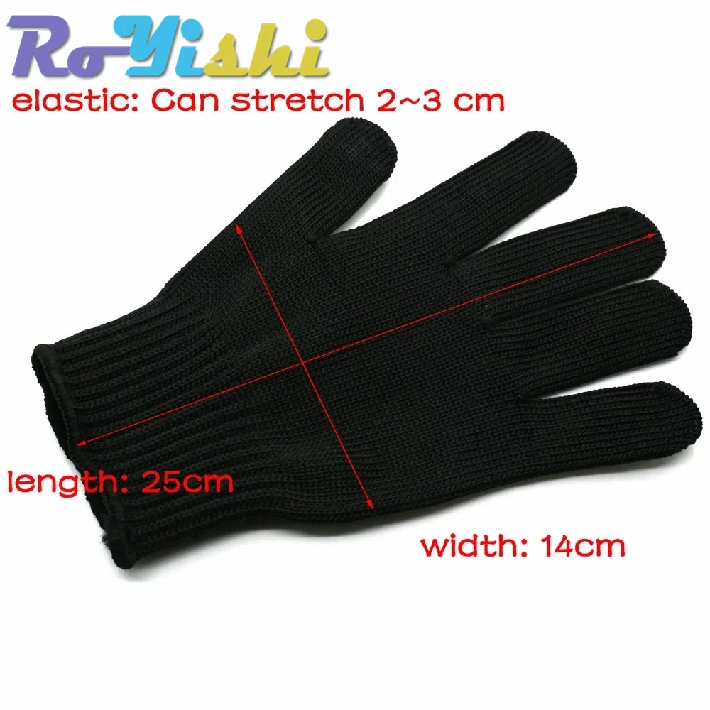 1 Pair Level 5 Protection Stainless Steel Wire Cut Resistant Anti-Cutting Safety Protective Gloves