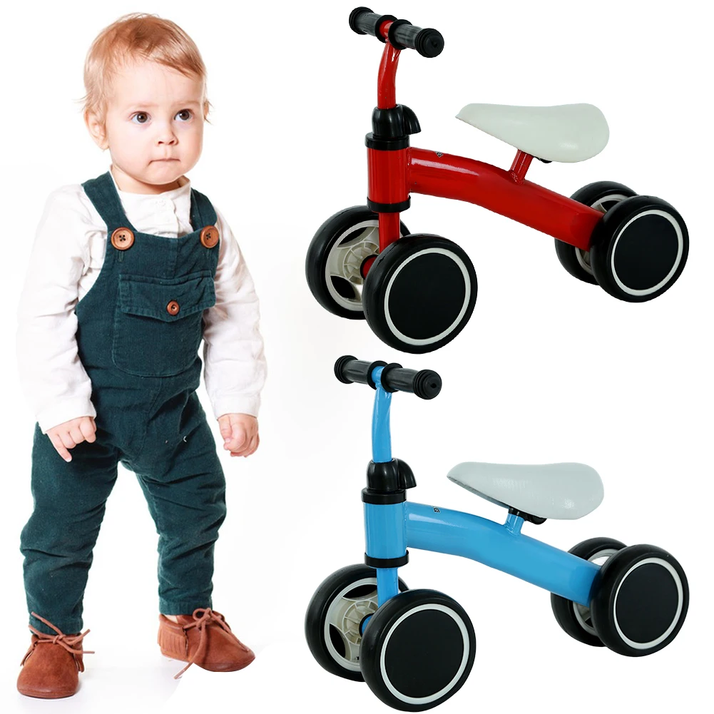 Babyloopfiets Loopfiets voor peuters Ergonomische stoel Peuterfiets 4 wielen Geen pedalen Rijden voor 1-3 jaar oude kinderen