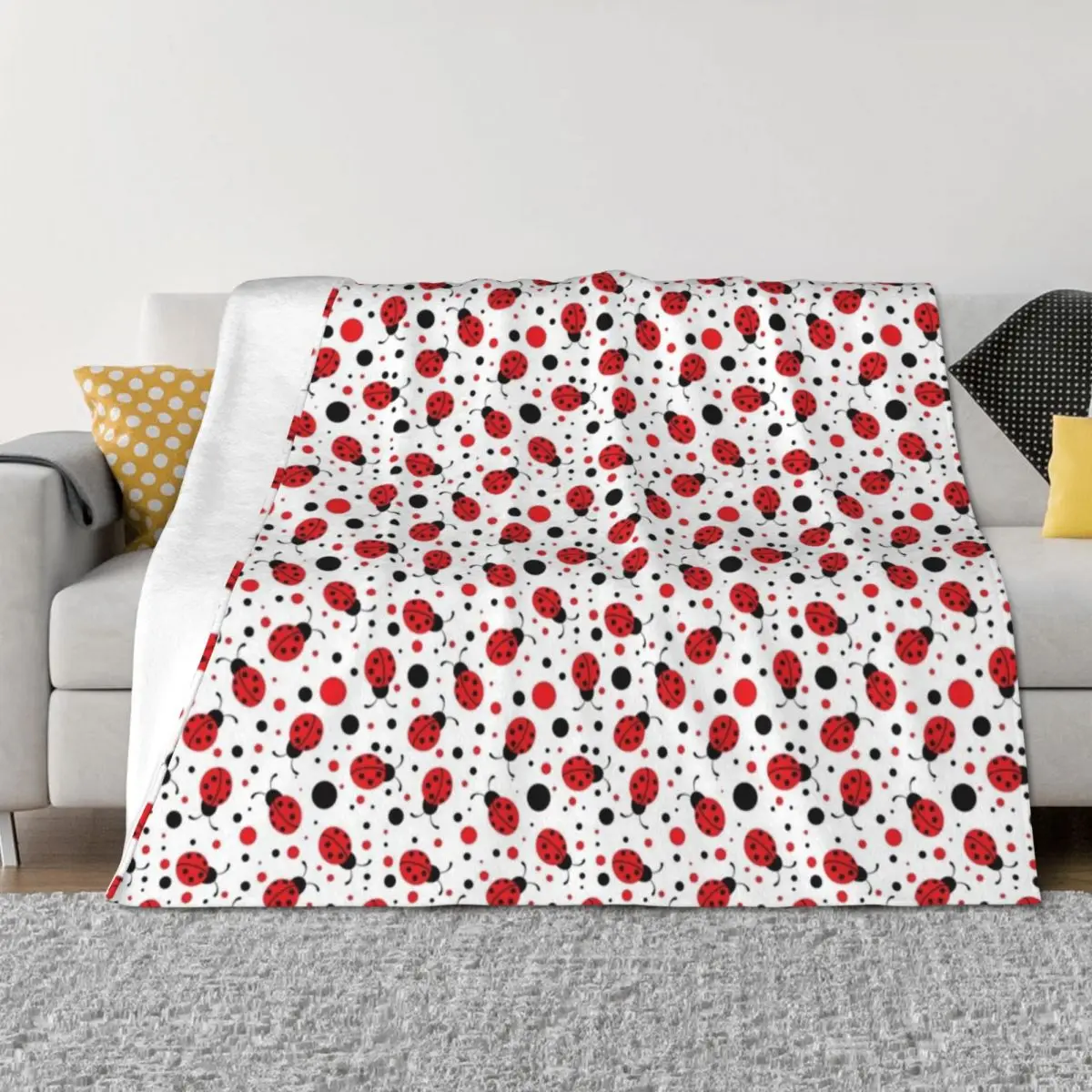 

Ladybugs Everywhere Throw Blanket Thermals For Travel Luxury Brand Quilt Beautifuls Blankets