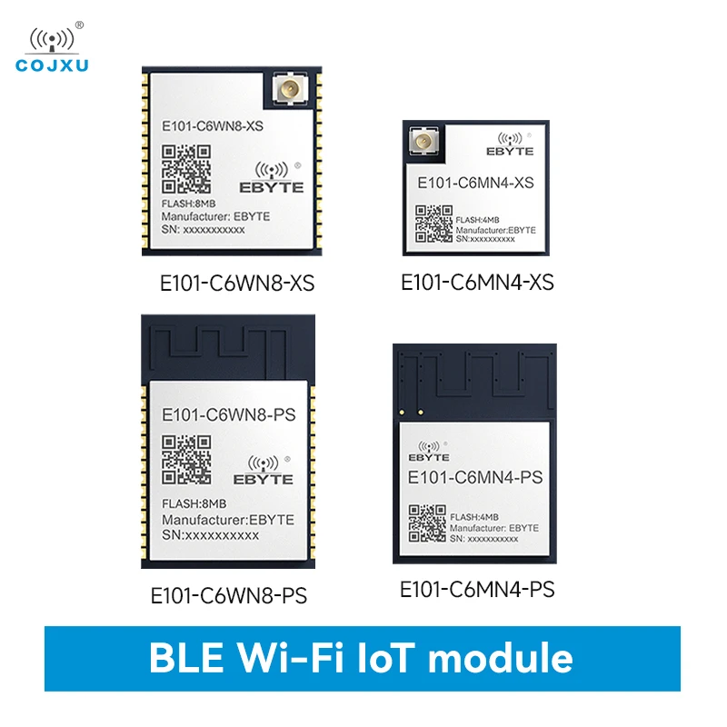 

2.4GHz ESP32-C6 Bluetooth WiFi Module COJXU ESP32-C6 FLASH 8MB BLE5.3 WiFi6 Support AT Command 20dBm SMD