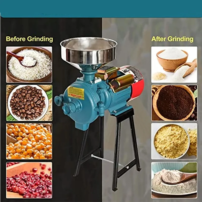 Electric GrainMill Grinder Commercial Grind Machine for Dry Grain Soybean Corn Spice Herb Coffee Crusher Pulverizer110V/220V