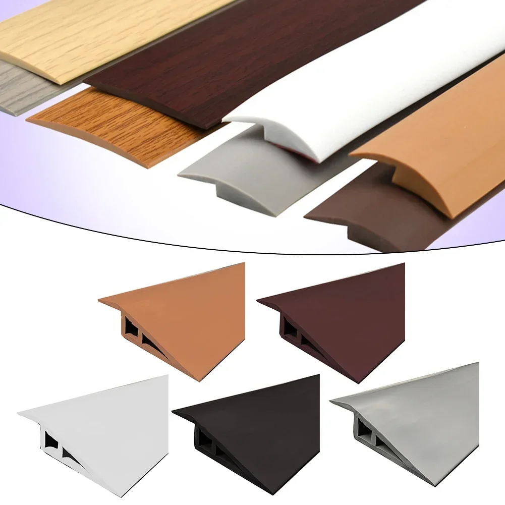 1M Soft PVC Self Adhesive Floor Transition Strip Carpet Edging Trim Flooring Threshold Transition Sealing Strips 10/15mm