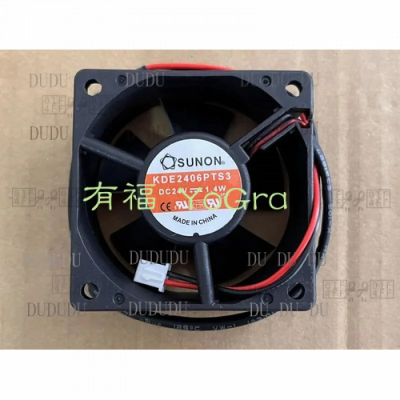 

D For SUNON KDE2406PTS3 6025 24V 1.4W 6CM Inverter Cooling Fan 2-pin