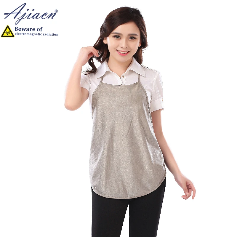 100% ألياف الفضة محبوك النسيج الأمومة المئزر الهاتف المحمول ، WIFI الإشعاع الكهرومغناطيسي التدريع ملابس النساء الحوامل #3