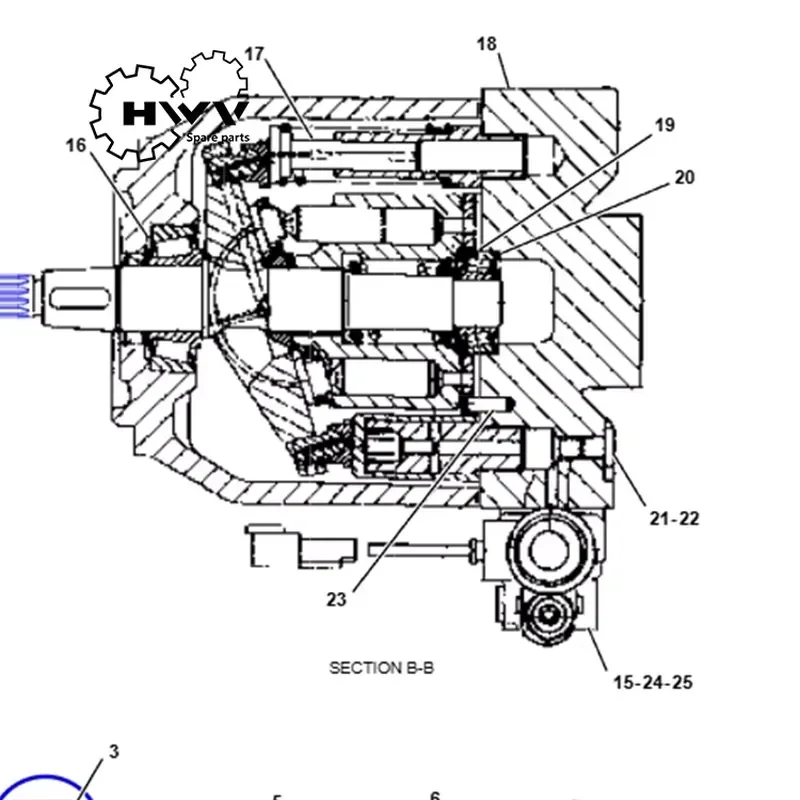 259-0814 2590814 173-3420 247-8917 Excavator Hydraulic Parts Auxiliary Piston Pump for 345B 345C Use