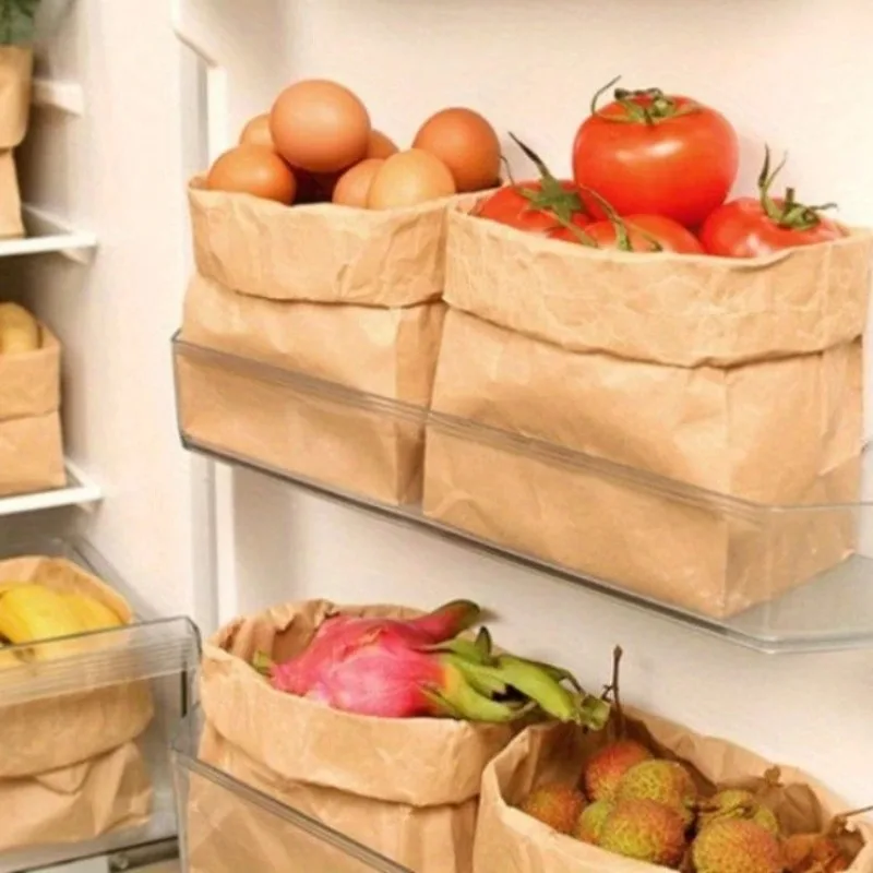 20/50 قطعة كيس ورق الكرافت البني الخضار الفاكهة الخبز التجزئة حقيبة تسوق تغليف المنتج حفلة عيد الميلاد كرافت ورقة حقيبة #6