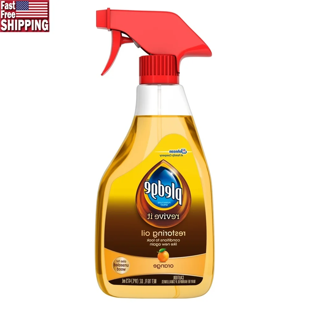 

Restore Shine Orange Oil Furniture Cleaner Spray Polish Revitalize Wood Surfaces Leather Laminate Indore 16 oz Household Cleaner