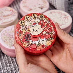 New Original Three-dimensional Pattern New Wedding Candy Box Drum Candy Box Baby 100 Days Gift Box Packing Small Round Box