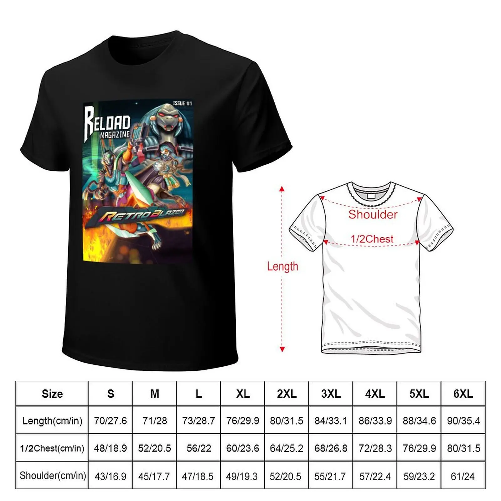 Reload Issue 1 T-Shirt anime figures blanks plain Aesthetic clothing Short sleeve tee men