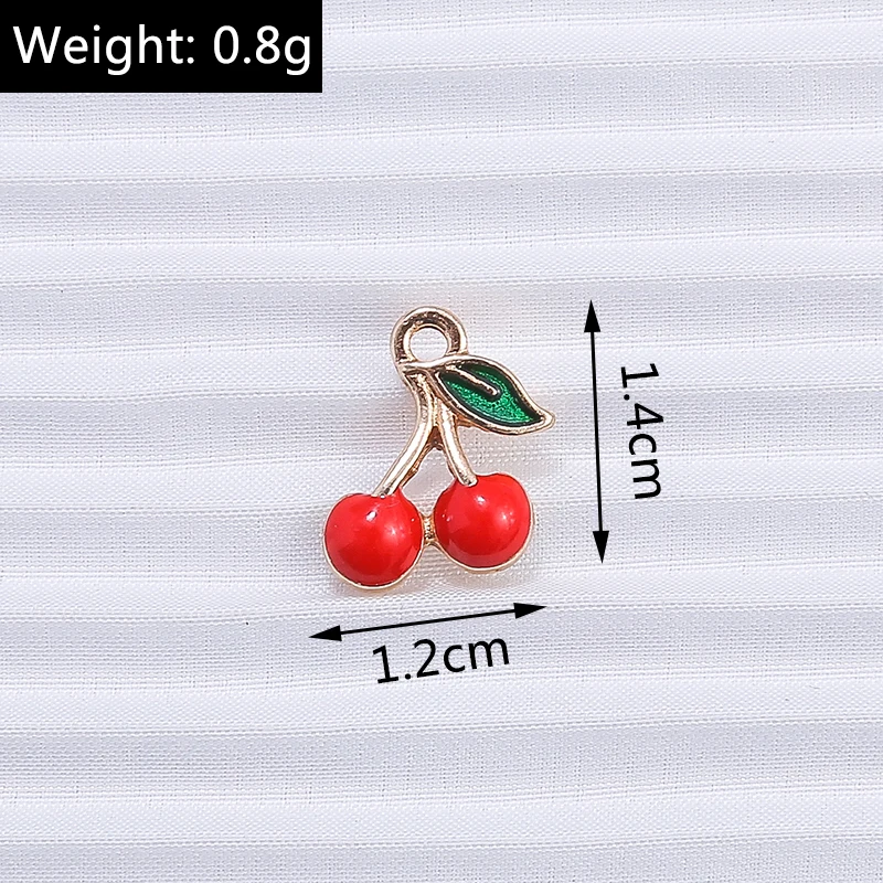 10 teile/los Mix Nette Emaille Obst Apfel Kirsche Ananas Traube Charms für Schmuck Machen Frauen Ohrringe Anhänger Halsketten Geschenke – Detail 34