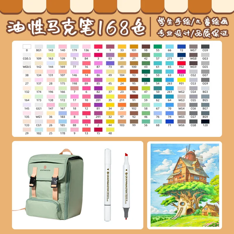 108 Colors Dual Tip Alcohol Marker Pen Set Permanent Oil Based Markers For Drawing Sketching Anime Manga Artist Student School - view 2