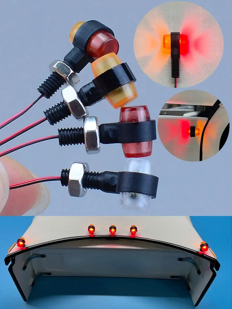 Feu de Position LED blanc jaune rouge, lampe décorative deux couleurs pour camion Tamiya RC 1/14 SCANIA 770S Volvo FH16XL Actros MAN Car