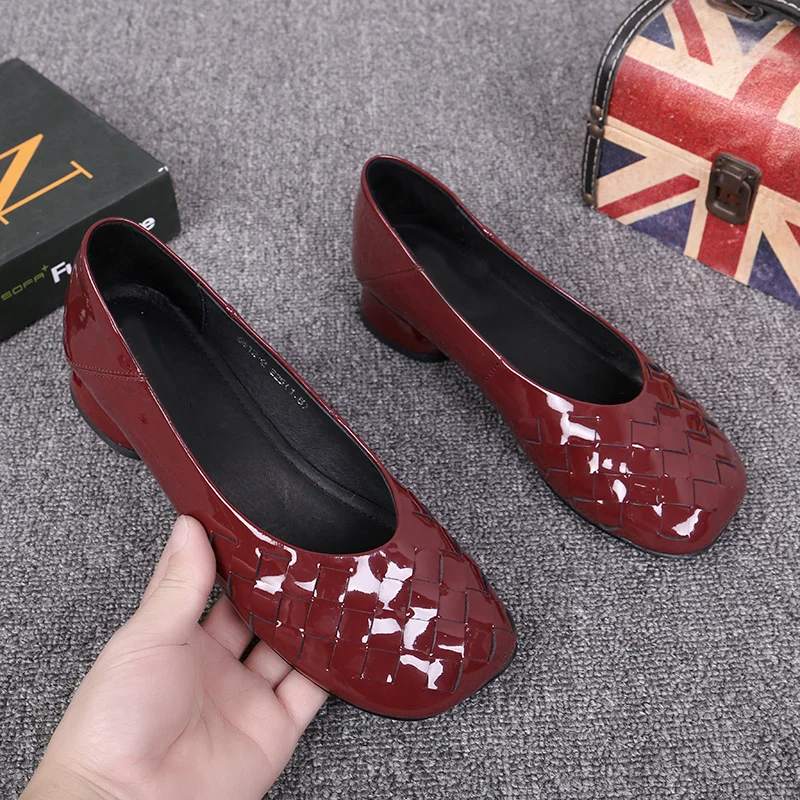 COOTELILI 2025 New Fashion Flats Shoes Women Flats Round Toe Non-slip Flats Casual Basic 2.5cm Heel Size 34-43