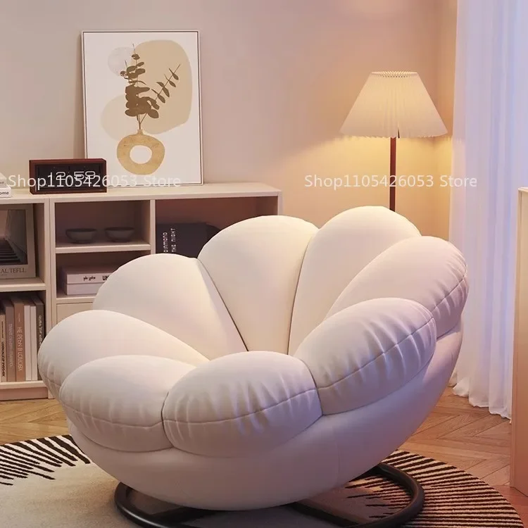 Lazy sofa reclining and sleeping single sofa  new balcony tatami bedroom rotatable leisure chair