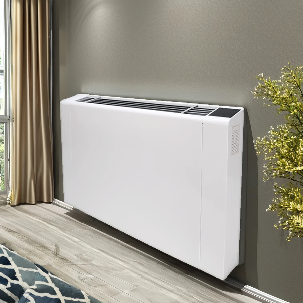 Dc Slim Fancoil Chilled Water Wall Mounted Hydronic Fcu Fan Coil Unit for Heating and Cooling