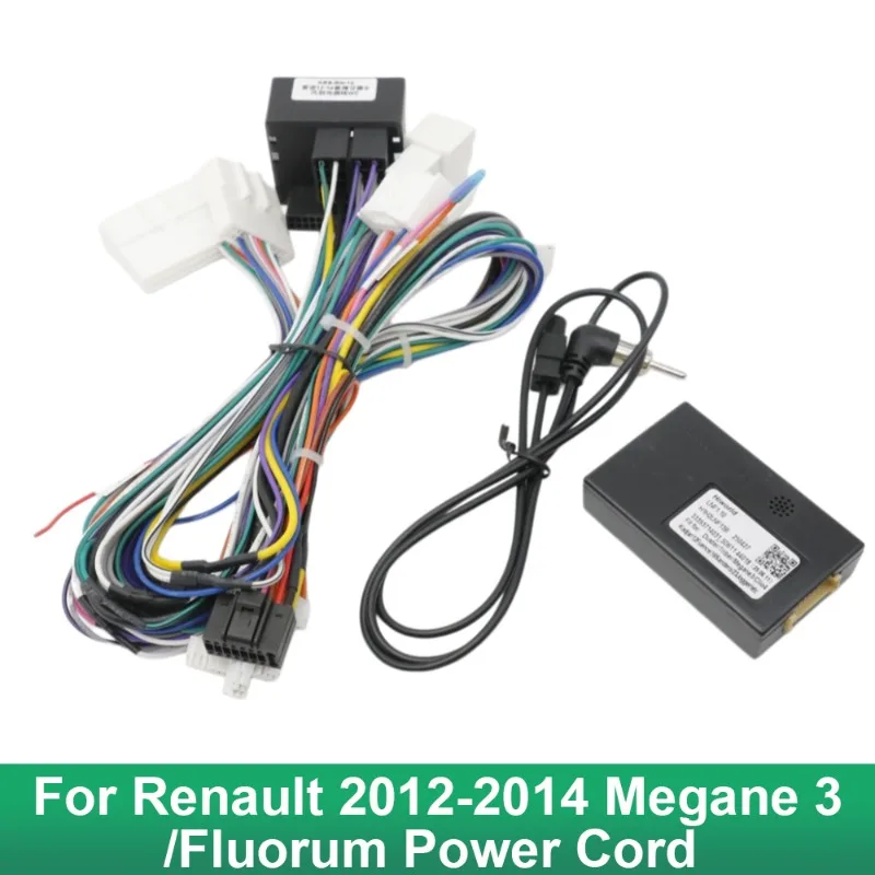 For Renault Megane 3 Fluence 2012-2014 Car Radio Wiring Harness Android Stereo Power Cable Adapter Connector