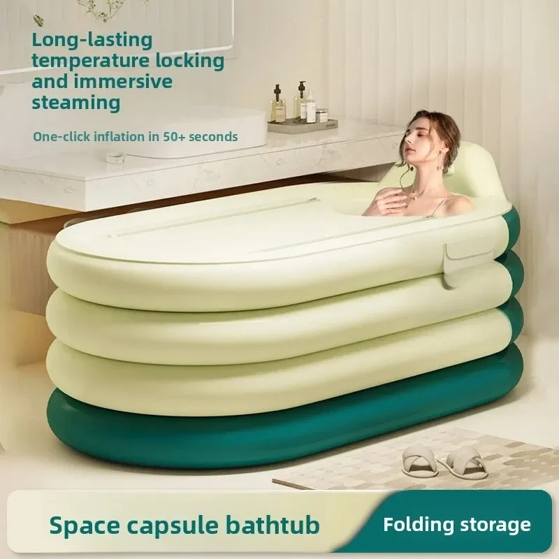 Durable Inflatable Bathtub Household Adult Full Body Special Bath Bucket Folding Bath Tub