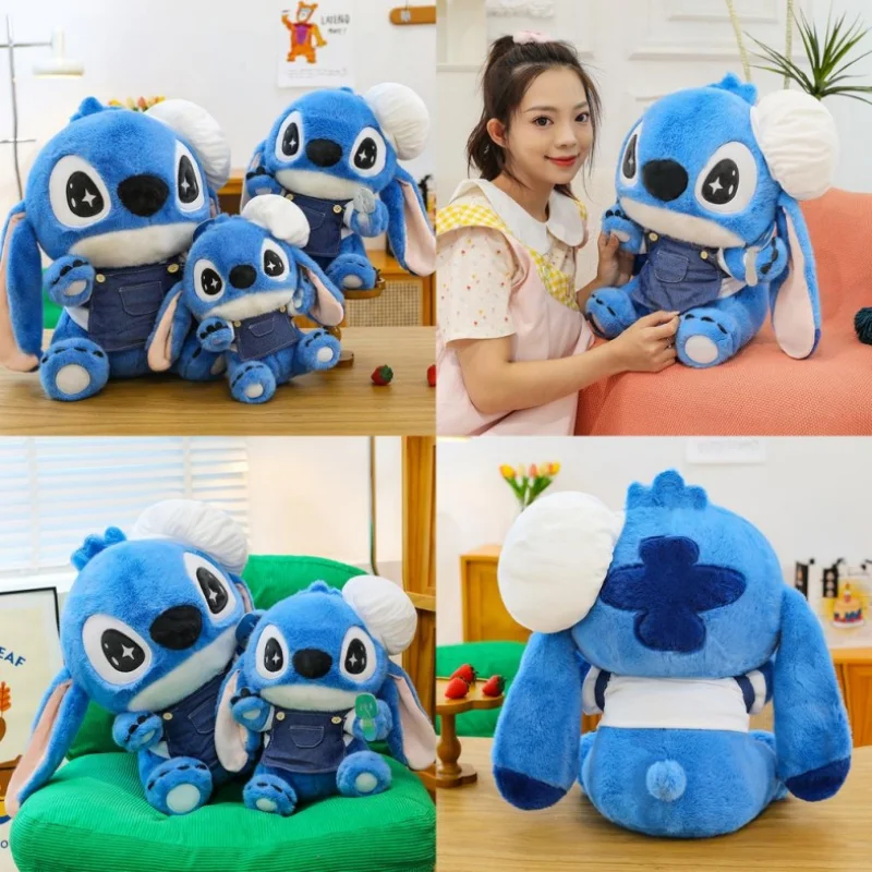 

Disney Kawaii Stitch плюшевая игрушка шеф-повара милая стежка мягкая кукла для детей подарок на день рождения мягкая подушка для сна приятный мультяшный плюшевый