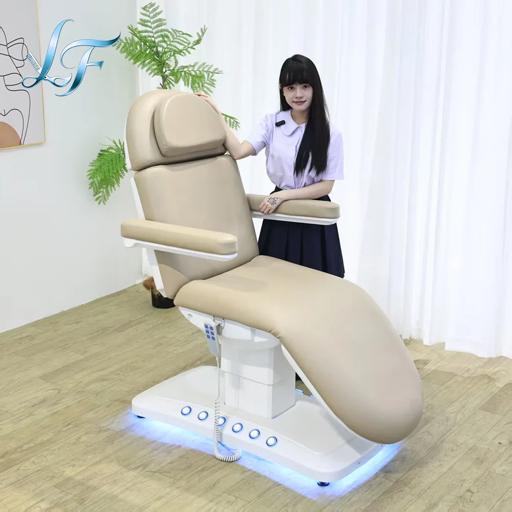 Push Button Control Electric Lifting Adjustment Integrated Bed And Chair Beauty Salon Nursing Service Furniture Professional