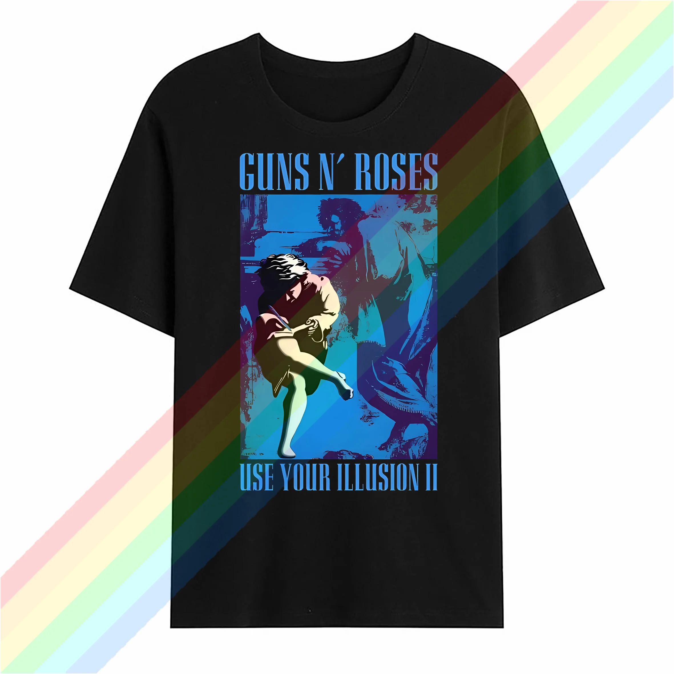 

2024 Guns N Roses Graphic Print T Shirt Vintage Rock Band Streetwear Short Sleeve Fashion Crew Cotton Neck Plus Size T Shirt