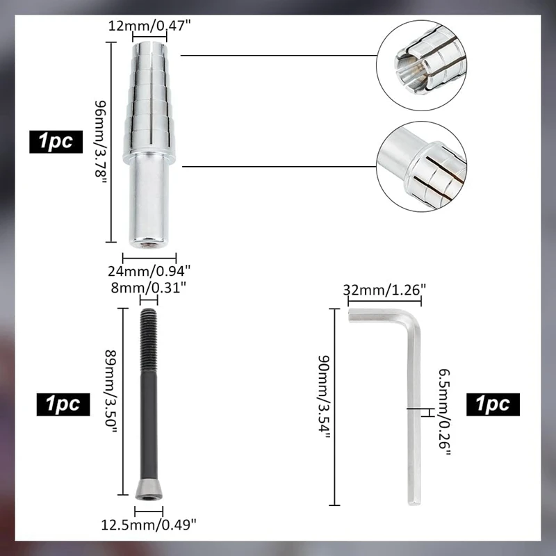 1 Set Expansion Ring Mandrel With Hexagonal Internal Wrench For Lathe Heavy Duty Ring Shaping Tool For Ring Turning 7-14
