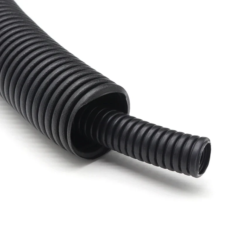 1/5/10M 7.5mm-34.5mm PP Insulated Corrugated Pipe Wire Hose Threading Hose Plastic Corrugated Pipe Protective Cable Sleeveing