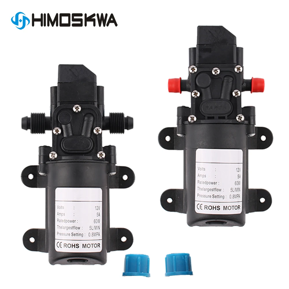 

1pcs Automatic Flow Switch 5L/Min DC12V 60W 130PSI AUTO Diaphragm Water Pump Small Safe High Pressure Self Priming Pumps