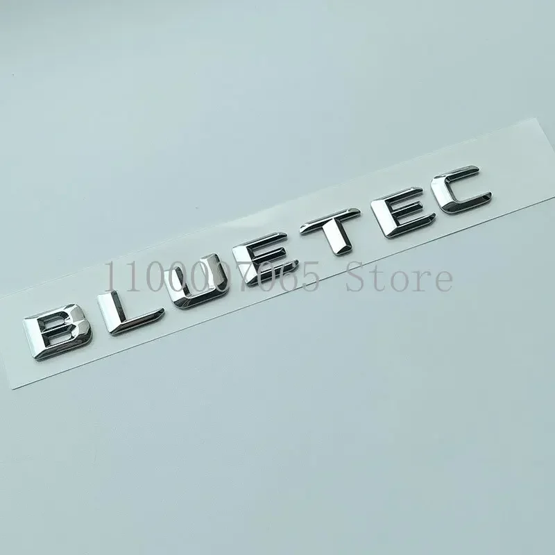 2015 Sharp Font Letters ABS Emblem BLUETEC for C220 E300 E350 S Car Trunk Lid Nameplate Logo Sticker Chrome Black