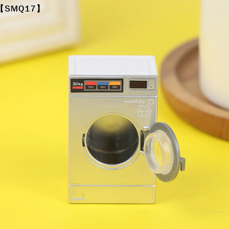 1:12 Dollhouse Miniature Washing Machine Home Appliance Laundry Model Decor Toy 【SMQ】