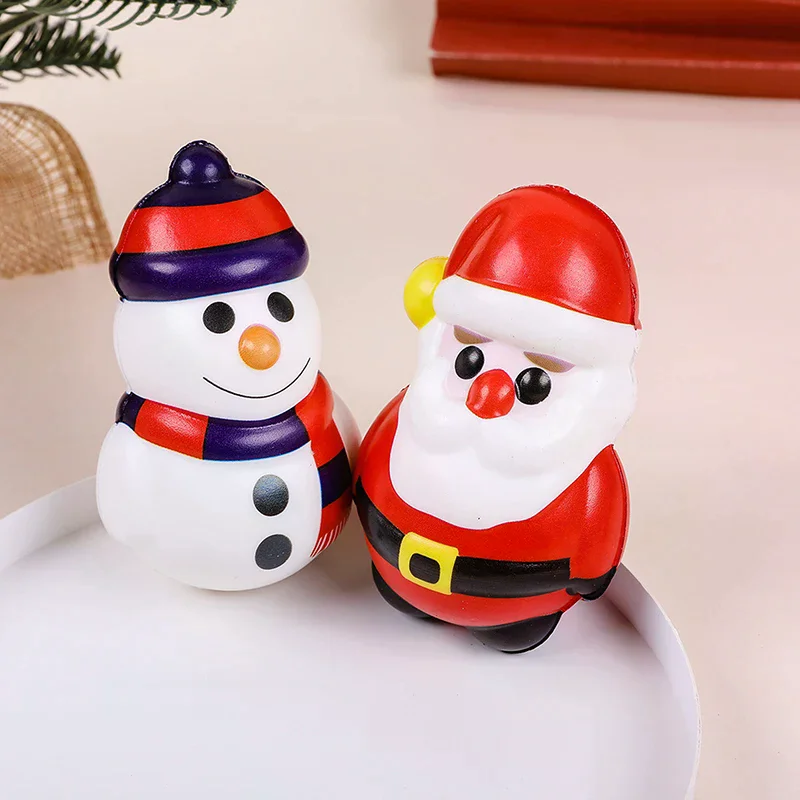 4 قطع رائعتين الكرتون نمط الإجهاد المخلص اللعب شجرة عيد الميلاد سانتا كلوز الأيائل ثلج - الهدايا الموسمية