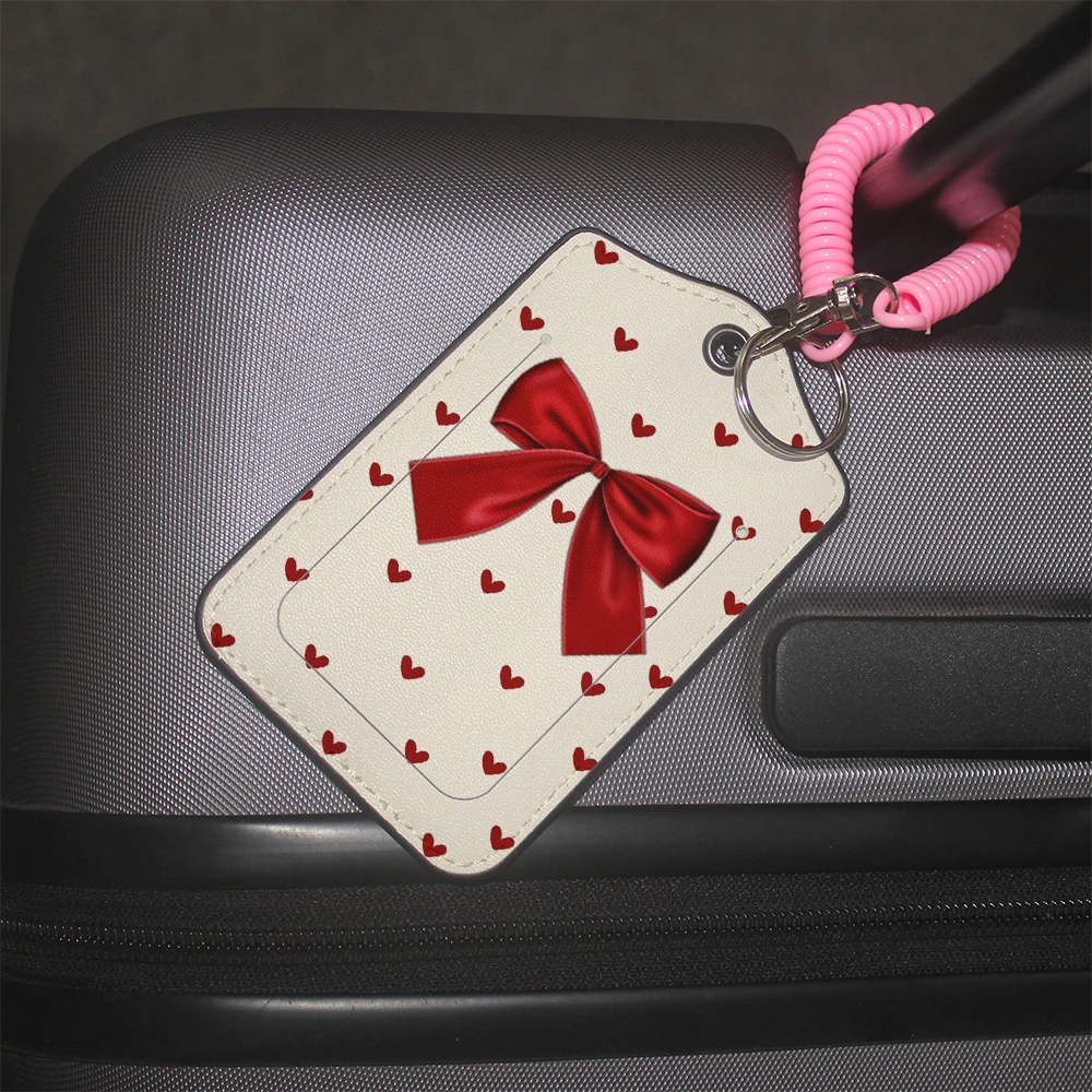 Cartoon Cat Bee Pug Leopard Luggage Tags Portable Travel Suitcase Address Name Tag Baggage Identifier Travel Gift 261019B