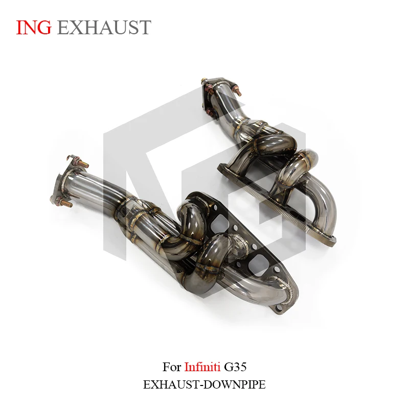 Coletor de escapamento 304 ING para sistema de acessórios de desempenho de bico de escapamento Infiniti G35 3.5L V6