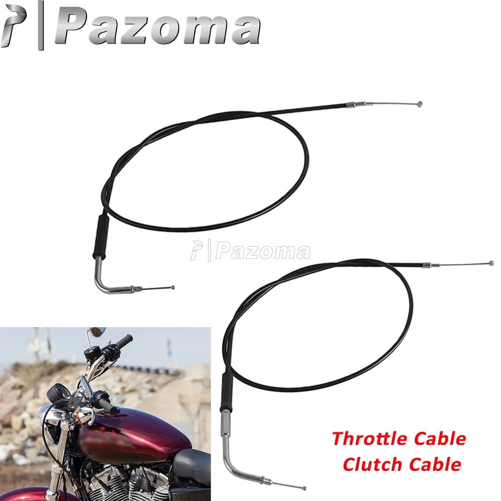 

Straight Throttle Cables Motorcycle Brake Control Cable Gas Throttle Clutch Wires For Harley Sportster XL XL1200 XL883 1996-2015