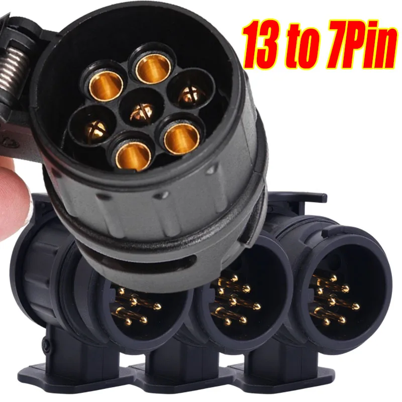 

A30 Connector Car Accessories Euro Spec 13 To 7 Pin Trailer Adapter Adaptor Trailer Plug Socket Adapter Protected Connection