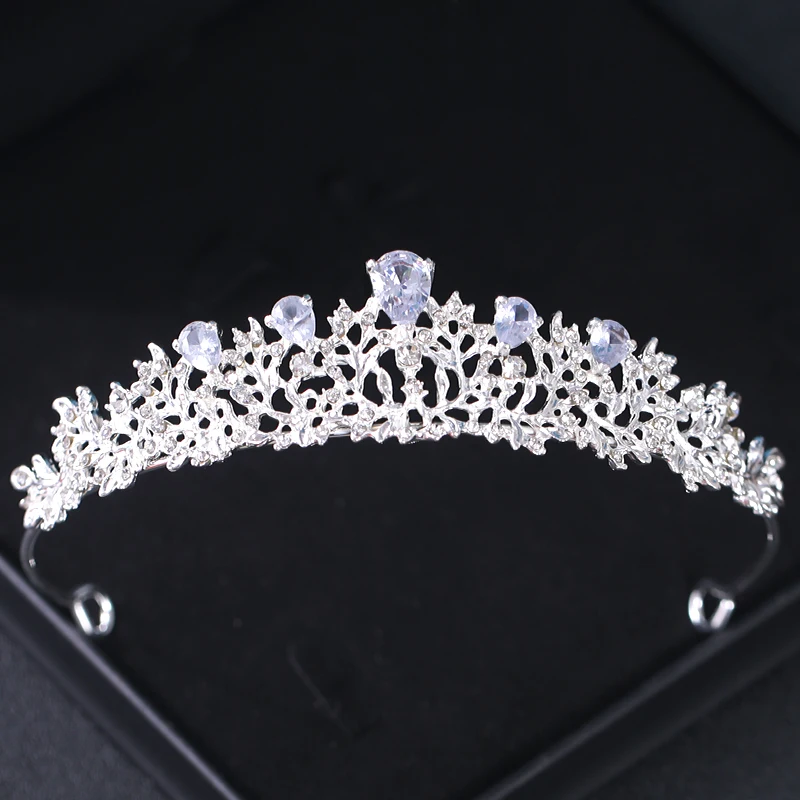 Baroque Luxury Crystal Pearls Bridal Crown Tiaras Rhinestone Pageant Prom Diadem Women Bride Headbands Wedding Hair Accessories