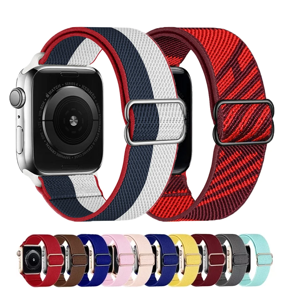 Solo Loop strap for Apple watch band 45mm 44mm 41mm 42mm 49mm 40mm 44 45 mm Nylon bracelet correa iwatch series 8 7 6 3 SE ultra