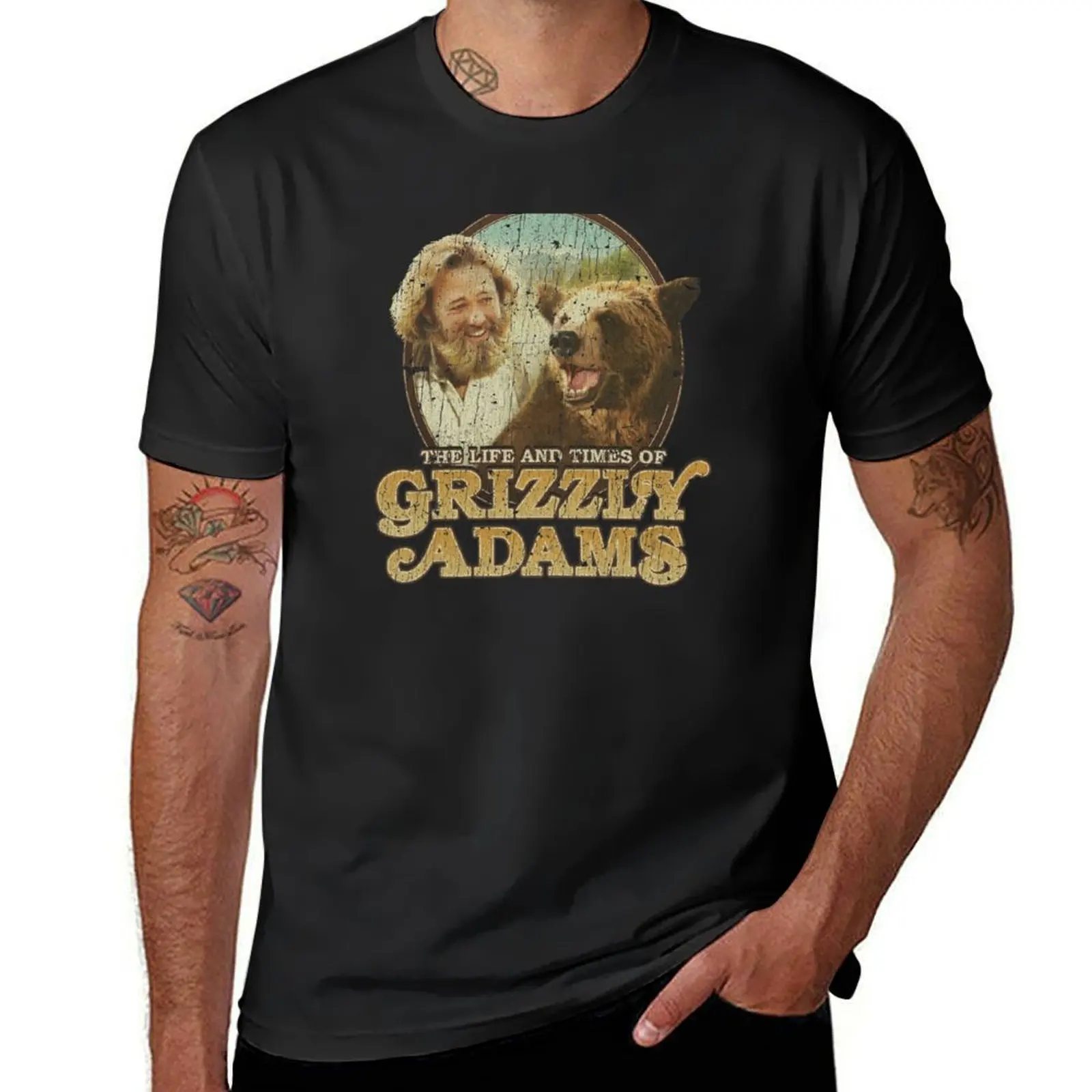 

The Life and Times of Grizzly Adams T-Shirt Short sleeve tee anime t shirts for a boy plain black t shirts men