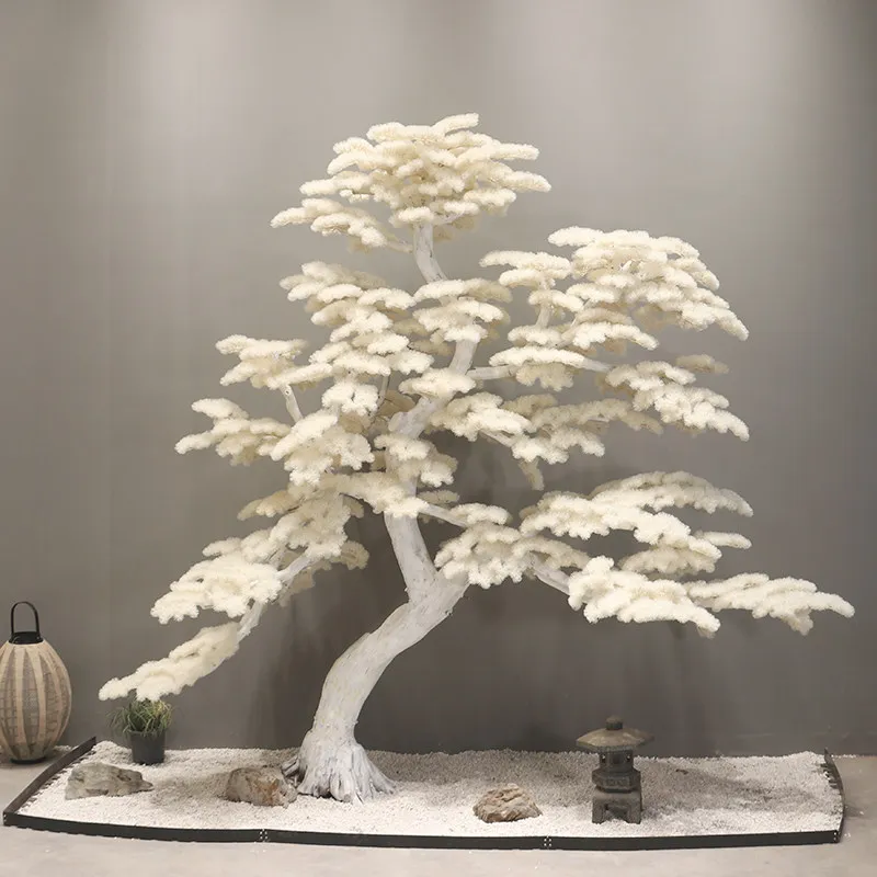 Simulation Cedar Masson Pine Club Shopping Mall Decoration Pine Tree Ornament Pine Tree Photography Props Solid Wood