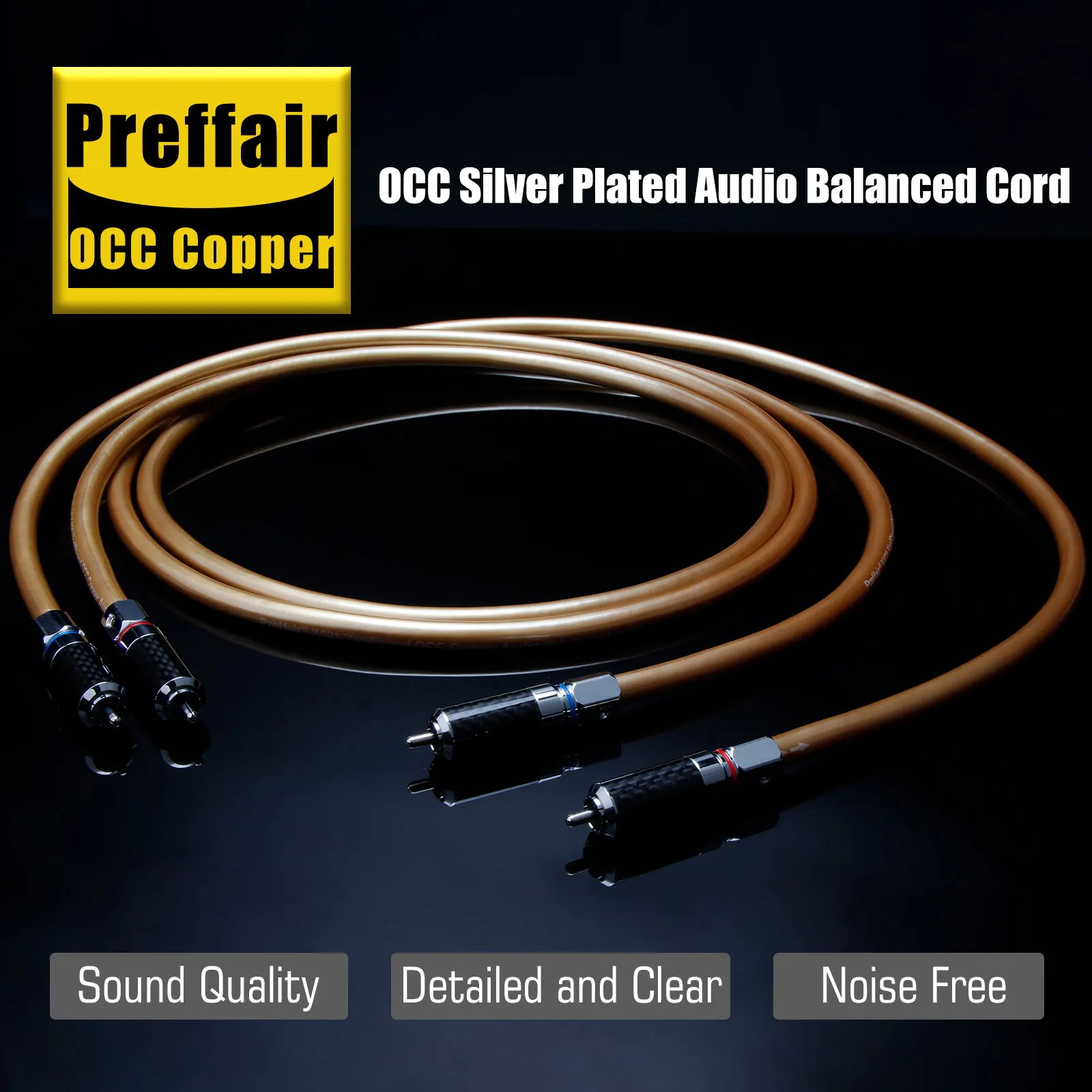 Preffair X421 RCA/3 Pins XLR Cables 6N OCC Copper HIFI Interconnect Wire audio video extend cables