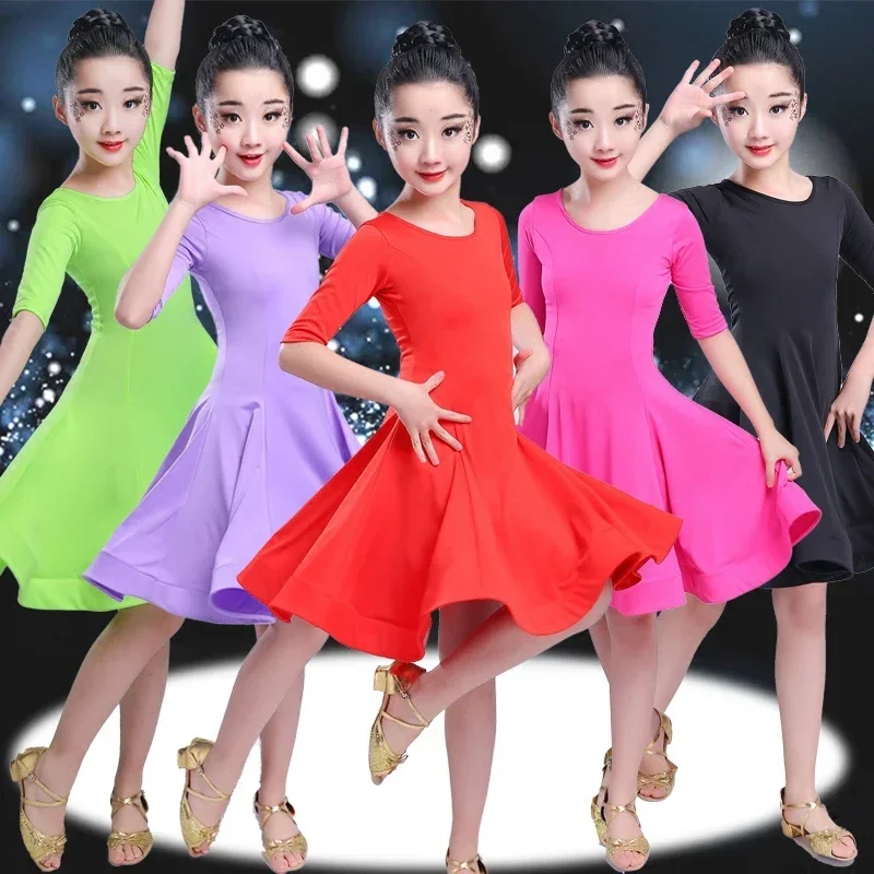 Traje de baile de Jazz de Carnaval para niñas, vestido de baile latino moderno para fiesta de salón, vestido de baile para niños, ropa para niñas