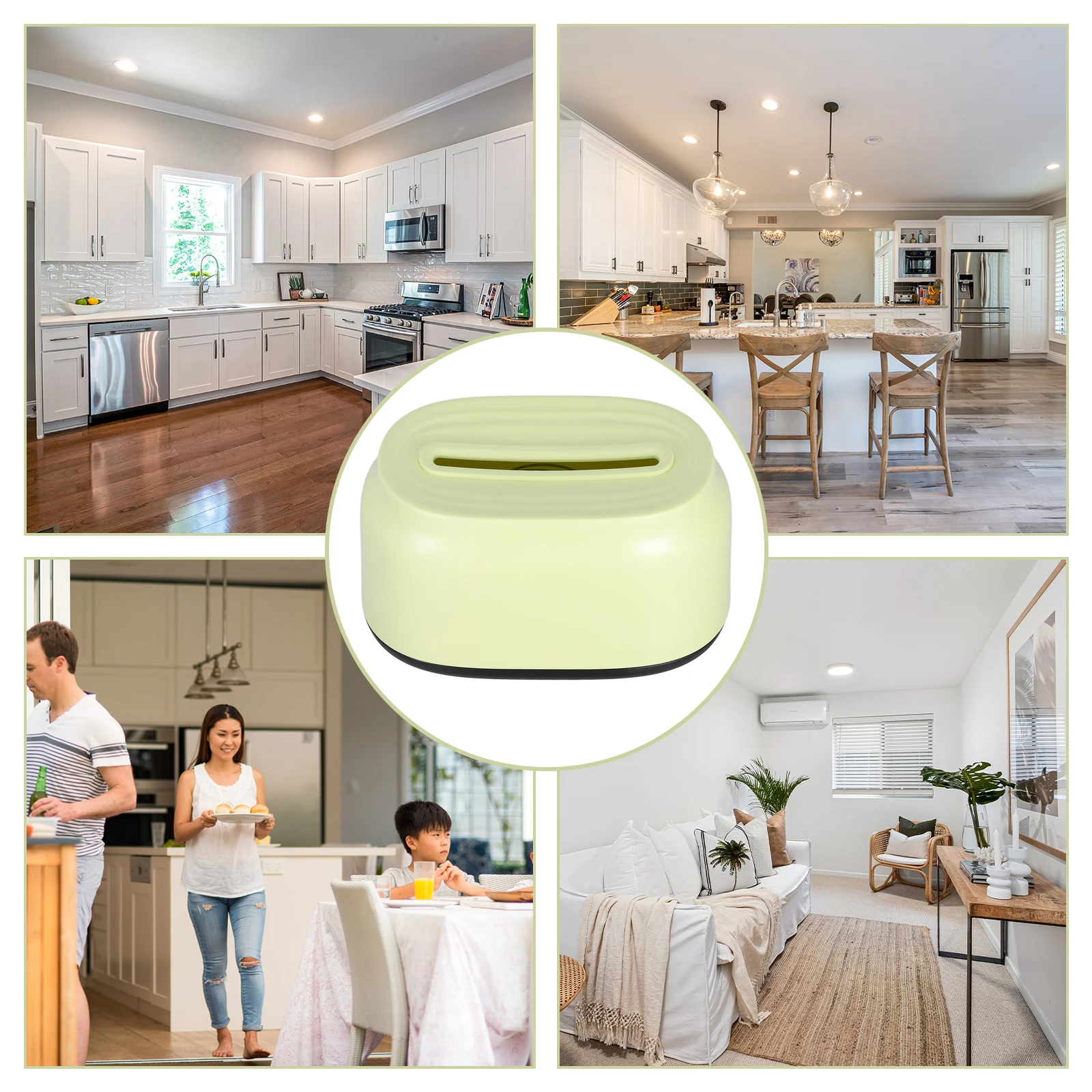 

Plastic Square Tissue Box Cover Decorative Holder Organizer for Bathroom Kitchen Living Room Countertop Tissue Dispenser