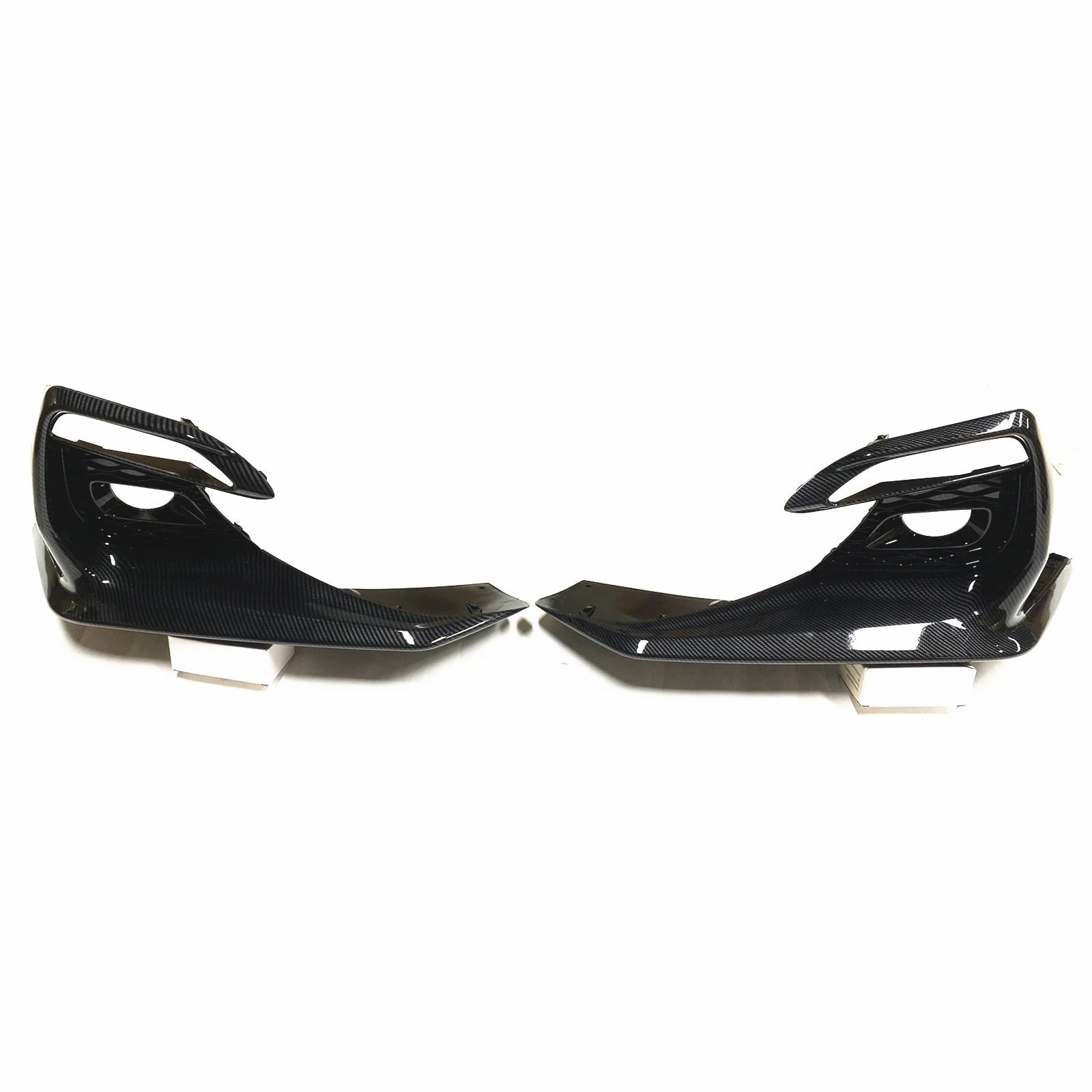 2PCS Car Front Bumper Side Air Vent Intake Frame Fog Light Bezel Lamp Foglamp Cover For Infiniti Q50 Sport 2018-2020