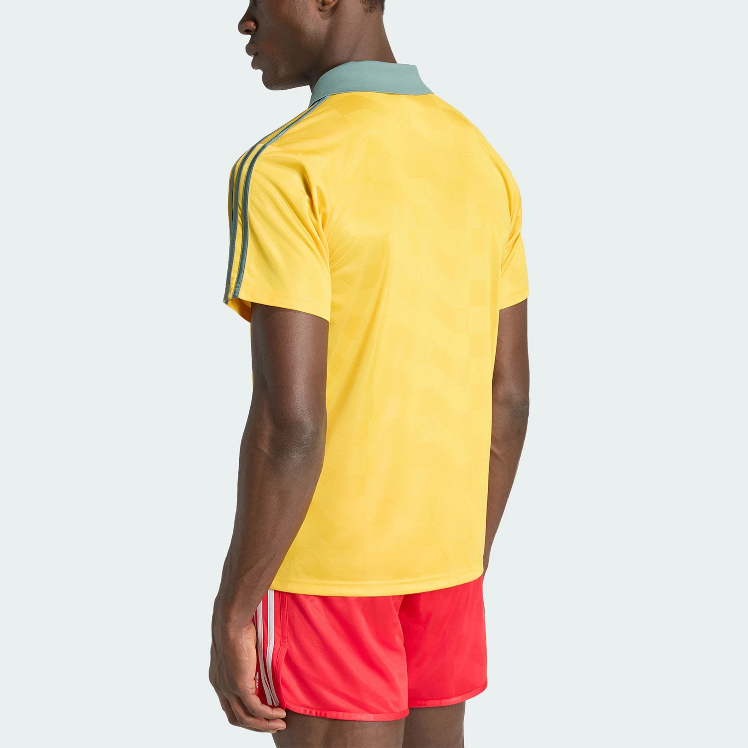 Adidas genuine summer men's football casual V-neck jersey short sleeved T-shirt KA8907