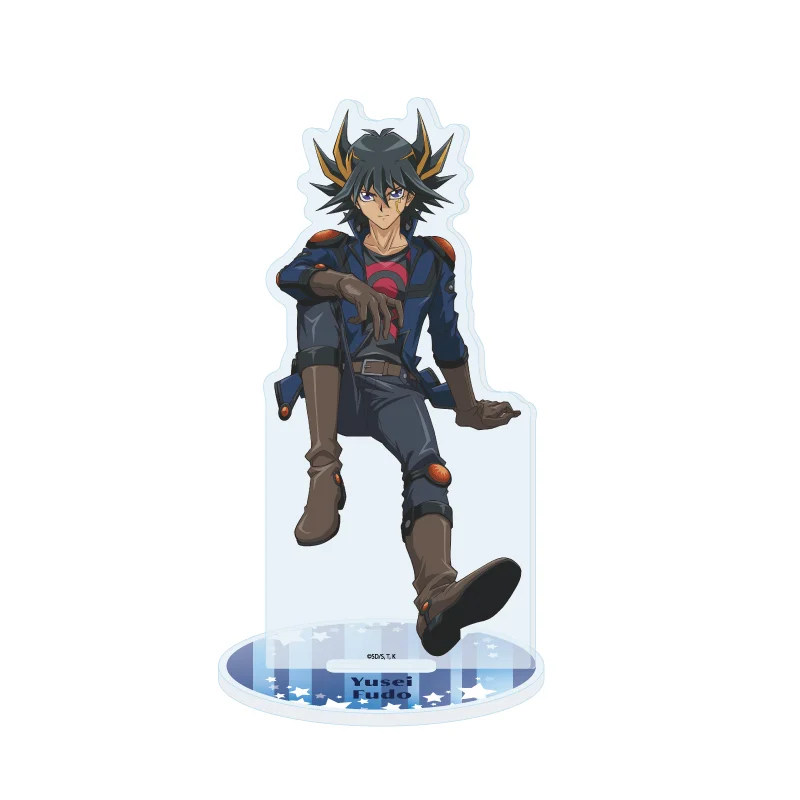 Yu-Gi-Oh 5Ds Yusei Fudo Jack Atlas Aki Izayoi Crow Hogan Kalin Kessler 15cm Acrylic Stand Figurine Cosplay Keychain Fans Gifts - view 3