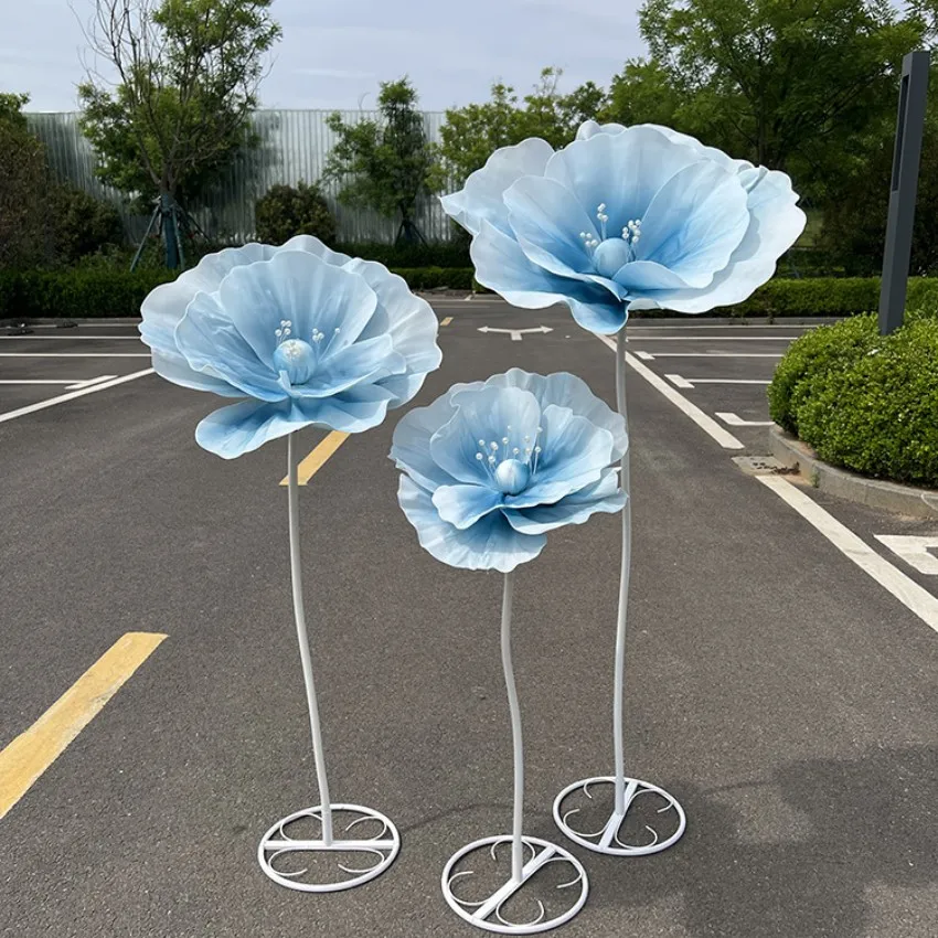 

Large Road Lead Flower Foam Artificial Flowers Wedding Backdrop Props T Stage Layout Ornaments Garden Decoration Window Display