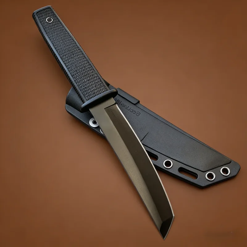 58HRC Fixed Blade Knife Outdoor Camping Survival Hunting Jungle Knife, with Sheath, Light Weight, Straight Knife